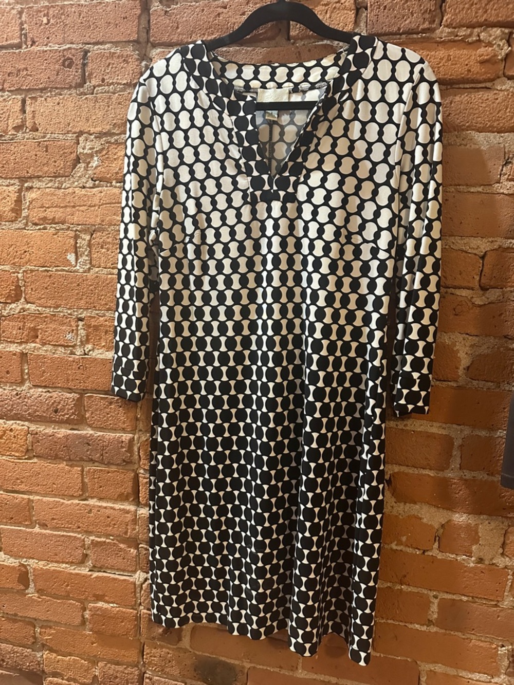 Donna Morgan Black & White Geometric Mini Dress